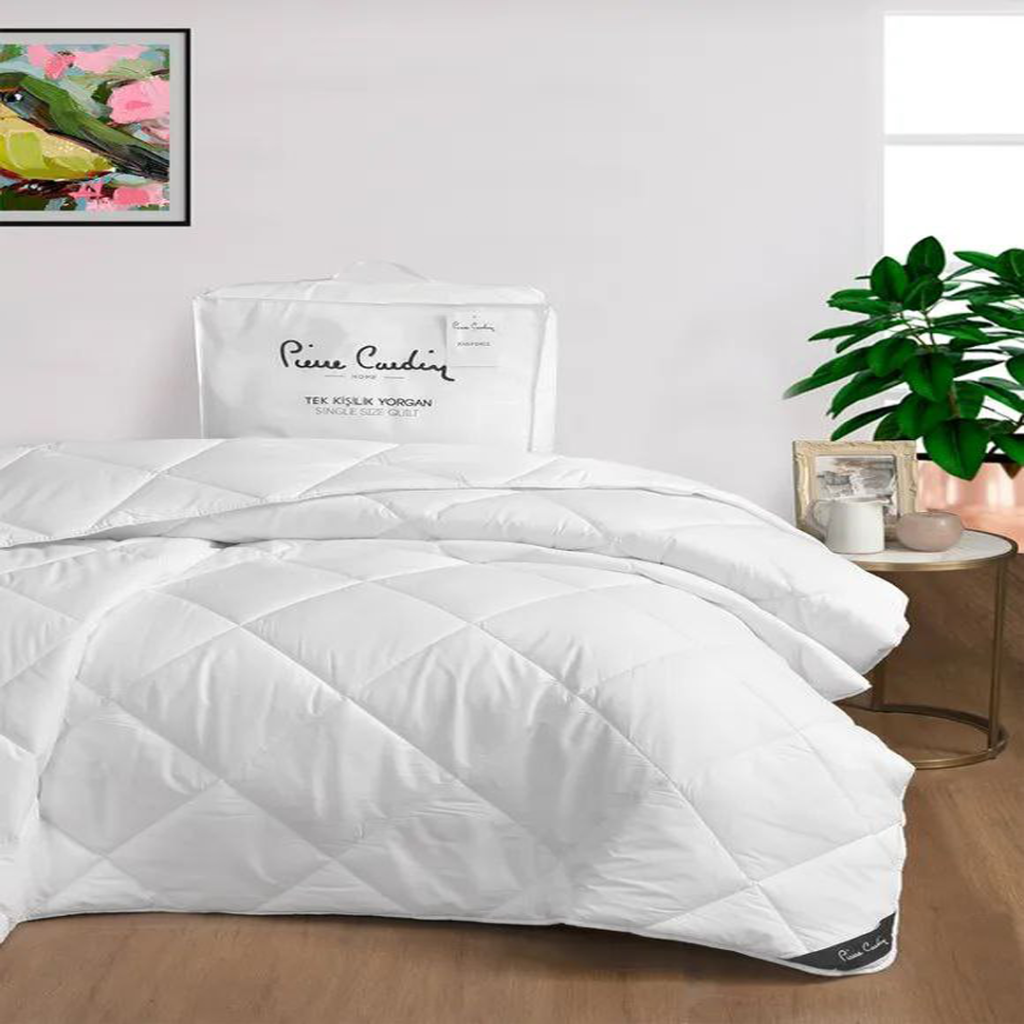 لحاف دو نفره پیر کاردین ترک با پارچه رویی نخ پنبه با الیاف داخلی  سیلیکون