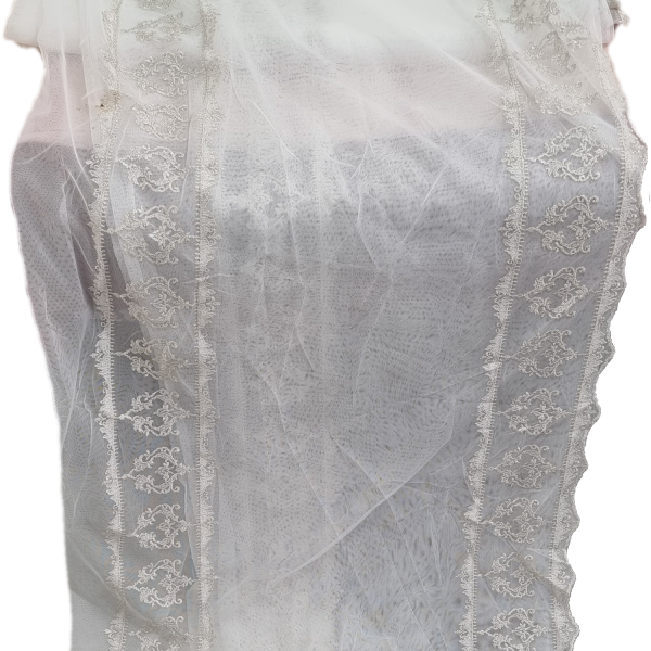 پرده حریر توری طرح دار ترک