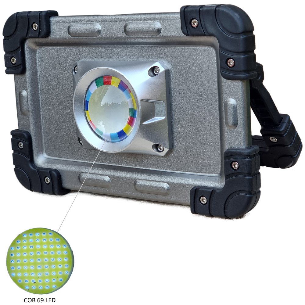 پروژکتور شارژی قابل حمل اسمال سان  W823 COB 30W