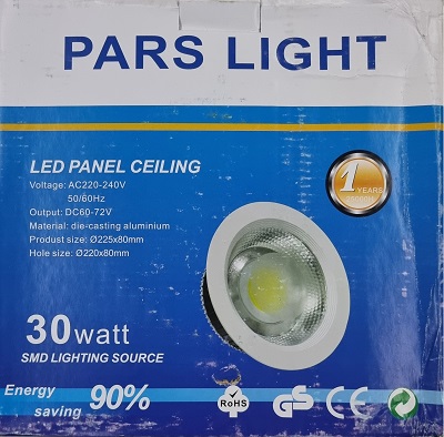 پنل ال ای دی 30 وات  COB پارس لایت